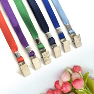 1cm lanyard with metal clip for badge holderp----bulk-supply
