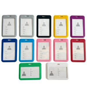 Hard ABS Card Holders Landscape and Portrait -- Push-and-Snap Design