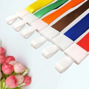 15mm event lanyard with plastic hook for badge holder–bulk supply-100 pcs pack