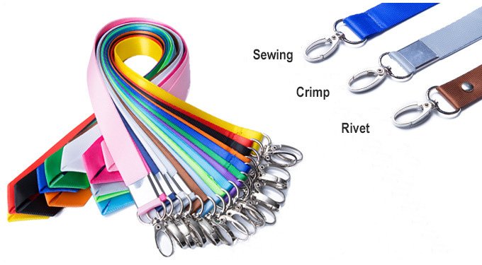 neck lanyard with metal oval hook